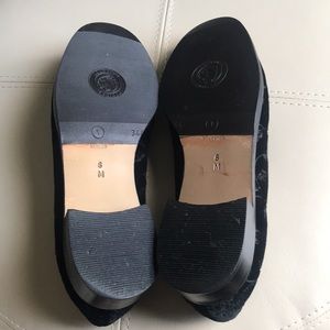 YVES SAINT LAURENT Embroidered Velvet Loafers